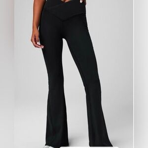 Fabletics High Waisted Crossover Flare Leggings